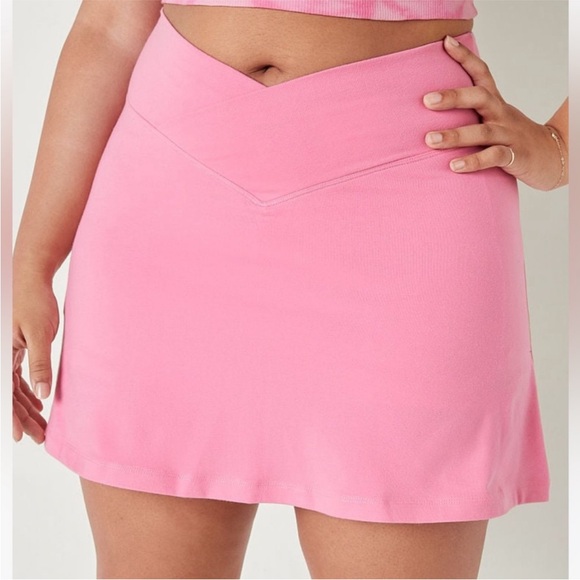 PINK COTTON V CROSSOVER SKORT - Picture 1 of 14